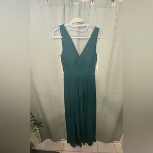 AW Bridal Dark Emerald Bridesmaid Dress — Size 2 (never worn)